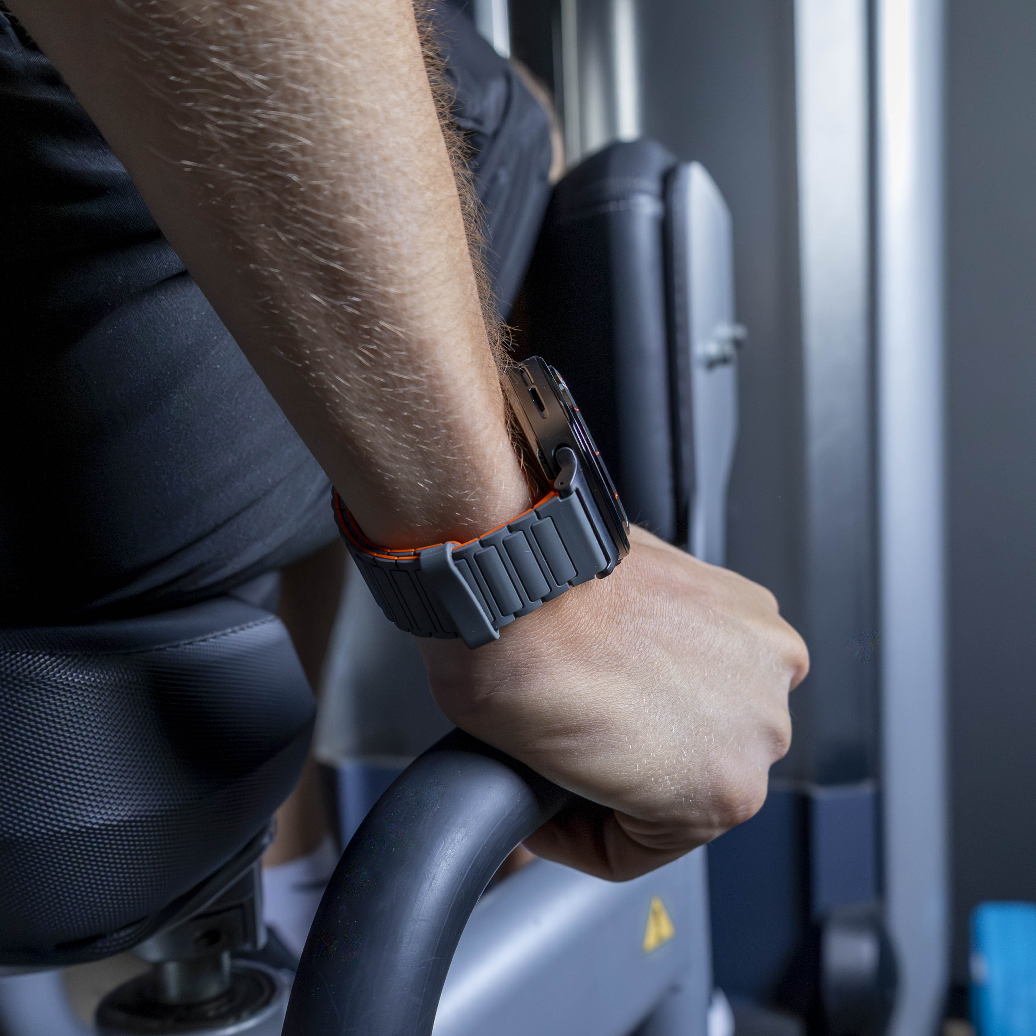 Samsung Galaxy Watch Ultra Magnetic Silicone Strap (Grey/Orange)