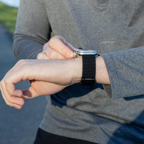 Bandz Apple Watch Ultra Wave Nylon Strap P-Buckle (Black)