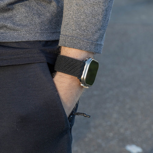 Bandz Apple Watch Ultra Wave Nylon Strap P-Buckle (Black)