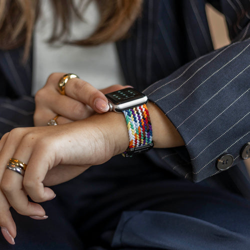 Bandz Apple Watch Ultra Braided Strap P-Buckle (Rainbow)