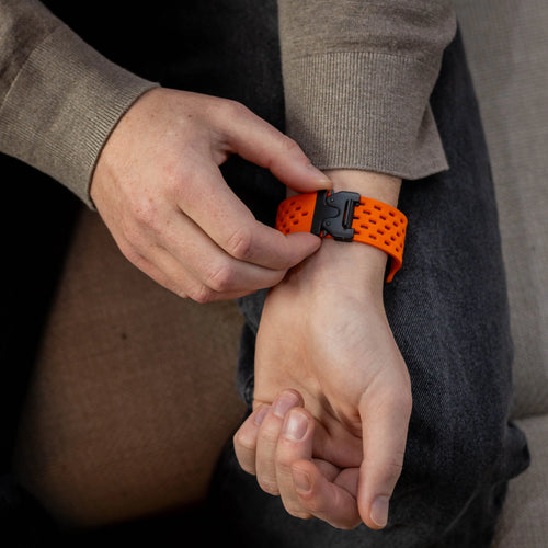 Apple Watch Silicone Air Strap with P-Buckle (Orange)