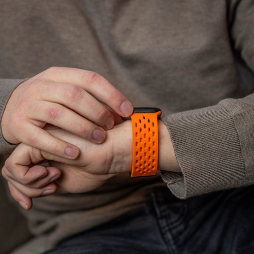 Apple Watch Silicone Air Strap with P-Buckle (Orange)