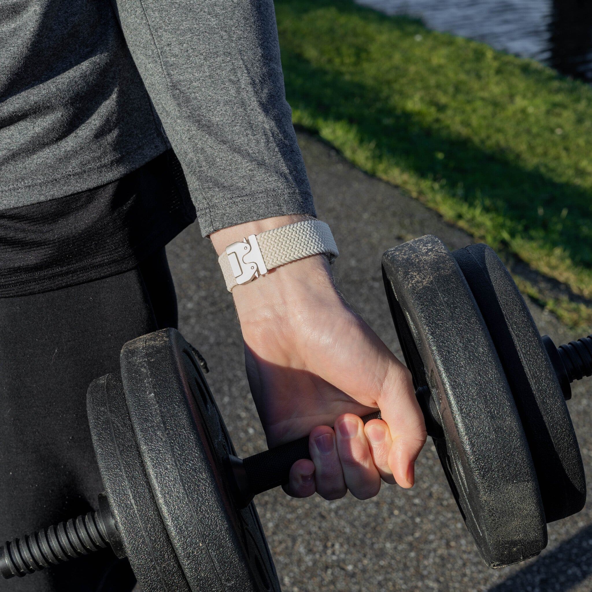Garmin Vivoactive 5 Braided Strap with P-Buckle (Starlight)