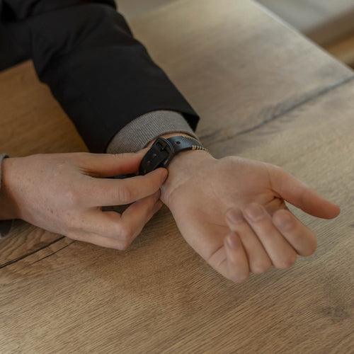 Oppo Watch X2 Stitched Leather Strap (Black)
