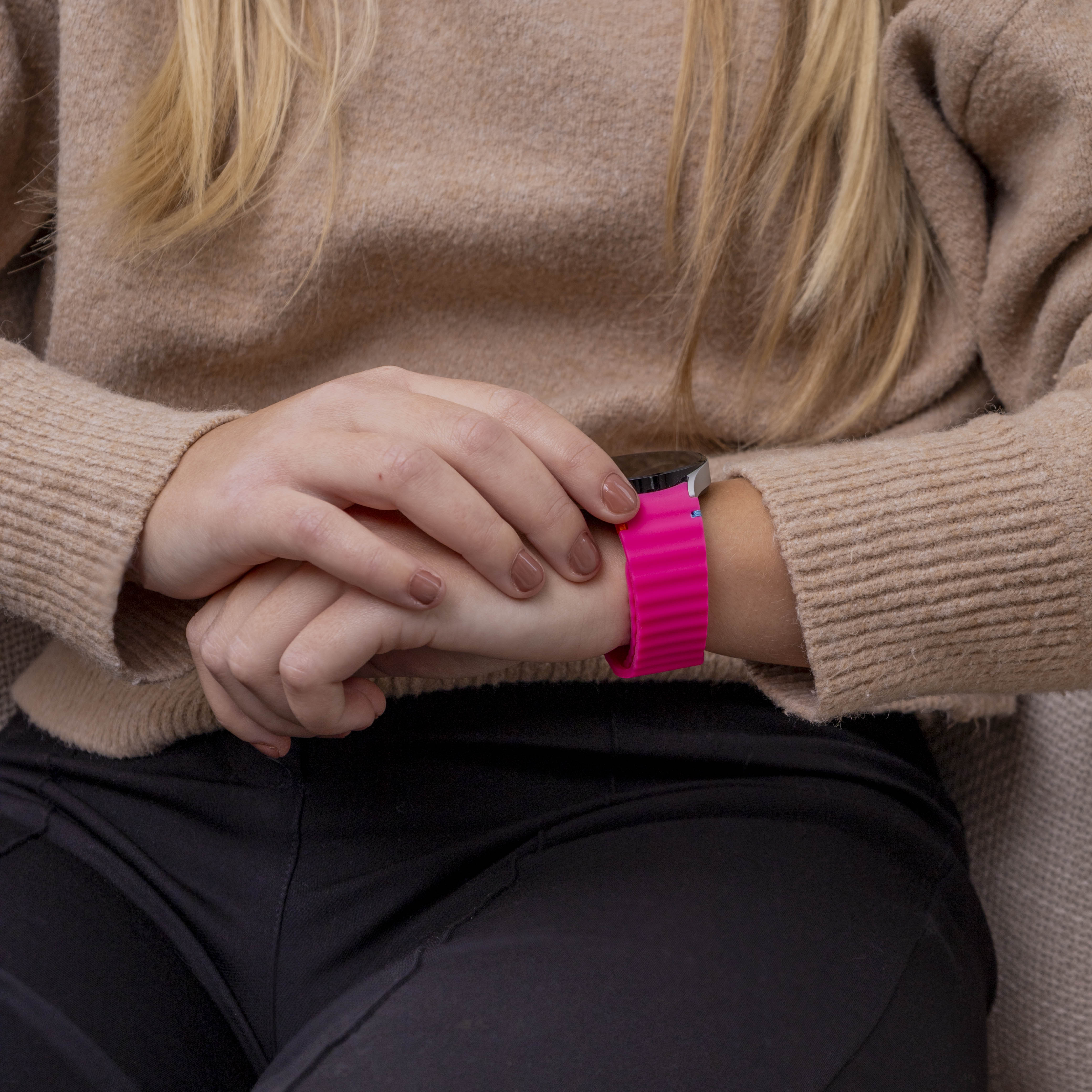 Samsung Galaxy Watch FE Wave Strap (Bright Pink)