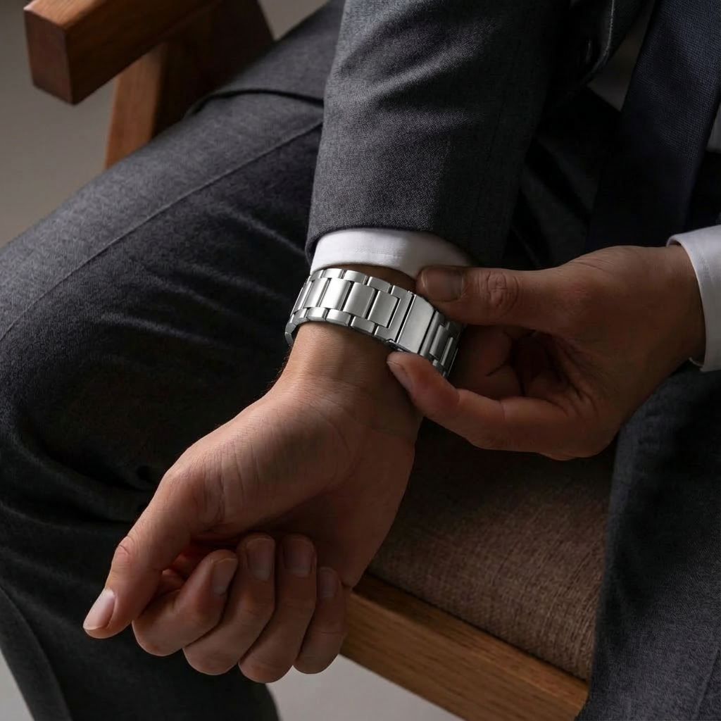 Samsung Galaxy Watch 8 Classic Titanium Strap (Silver)