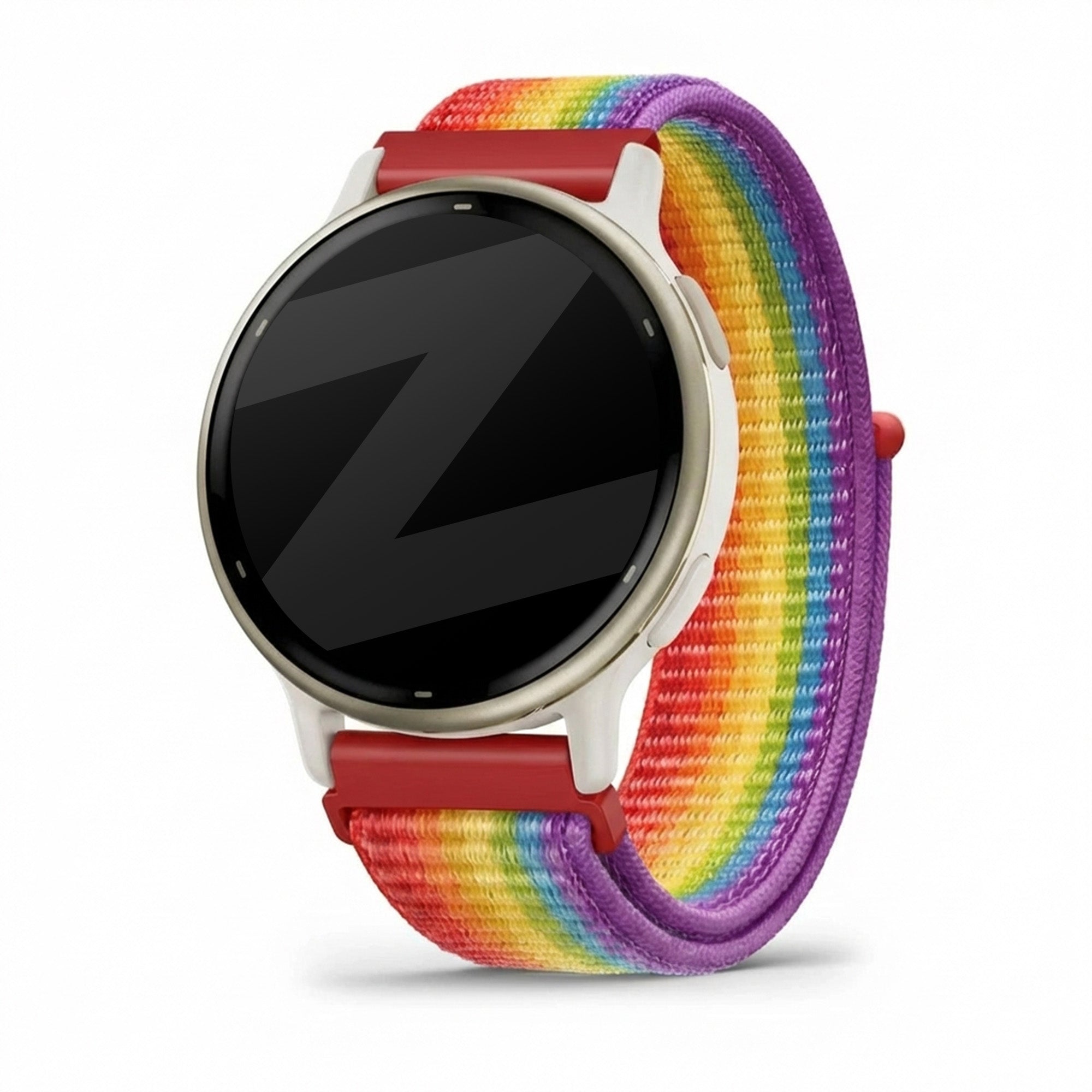 Bandz Garmin Vivoactive 5 Nylon Loop Strap (Rainbow)