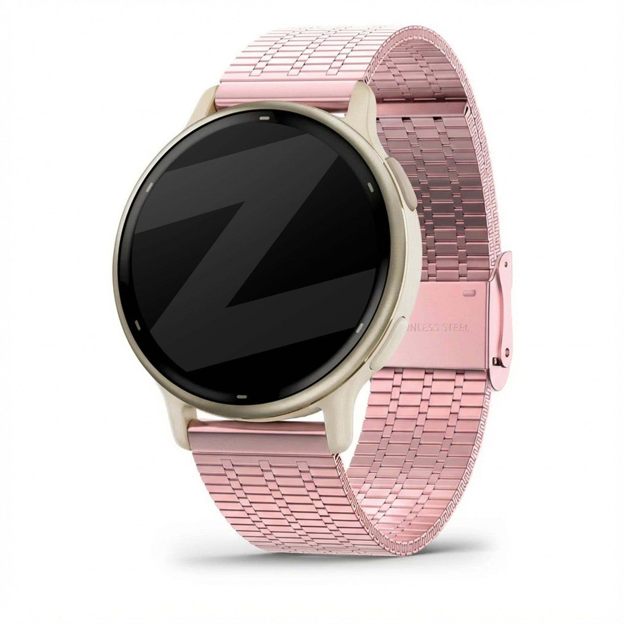 Bandz Garmin Vivoactive 5 Adjustable Steel Strap (Pink)