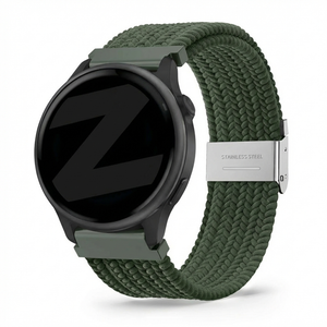 Bandz Garmin Vivoactive 6 Woven Nylon Strap (Olive Green)