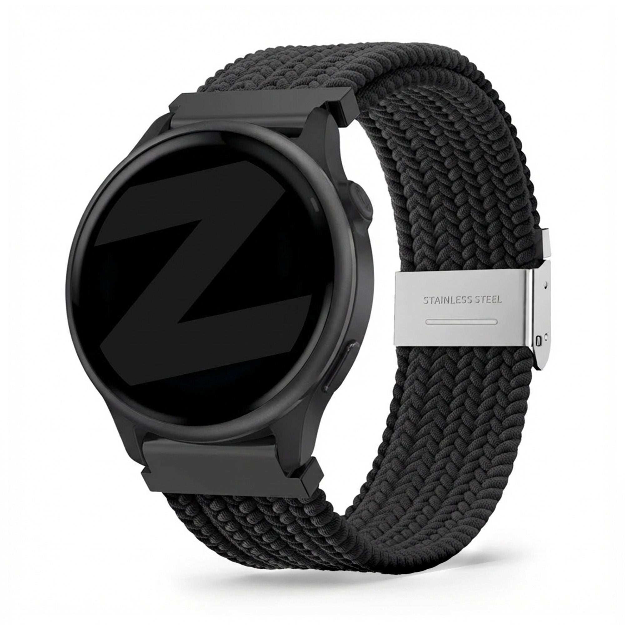 Bandz Garmin Vivoactive 6 Woven Nylon Strap (Black)
