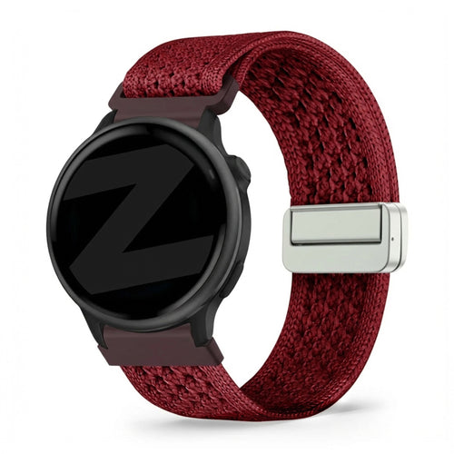 Bandz Garmin Vivoactive 6 Vintage Nylon Strap (Wine Red)