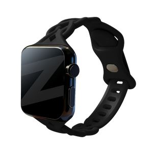 Bandz Apple Watch Silicone Strap 'Braided' (Black)