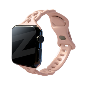 Bandz Apple Watch Silicone Strap 'Braided' (Pink Sand)
