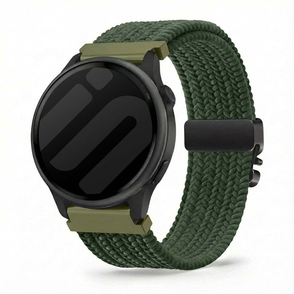 Garmin Vivoactive 6 Braided Strap with P-Buckle (Green)