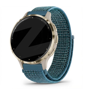 Bandz Garmin Venu 3s Nylon Loop Strap (Green-Grey)