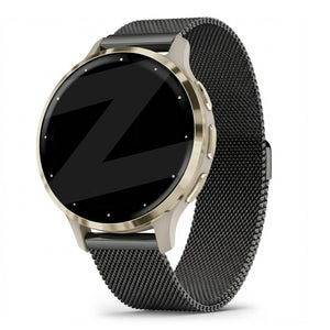 Bandz Garmin Venu 3s Milanese Loop Strap (Black)