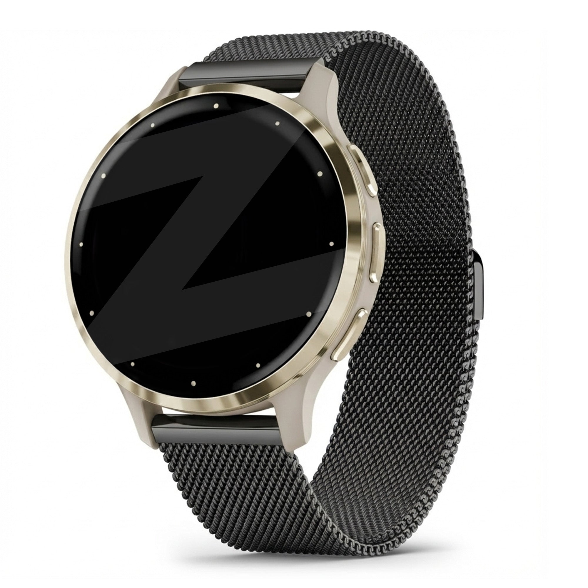 Bandz Garmin Venu 3s Milanese Loop Strap (Black)
