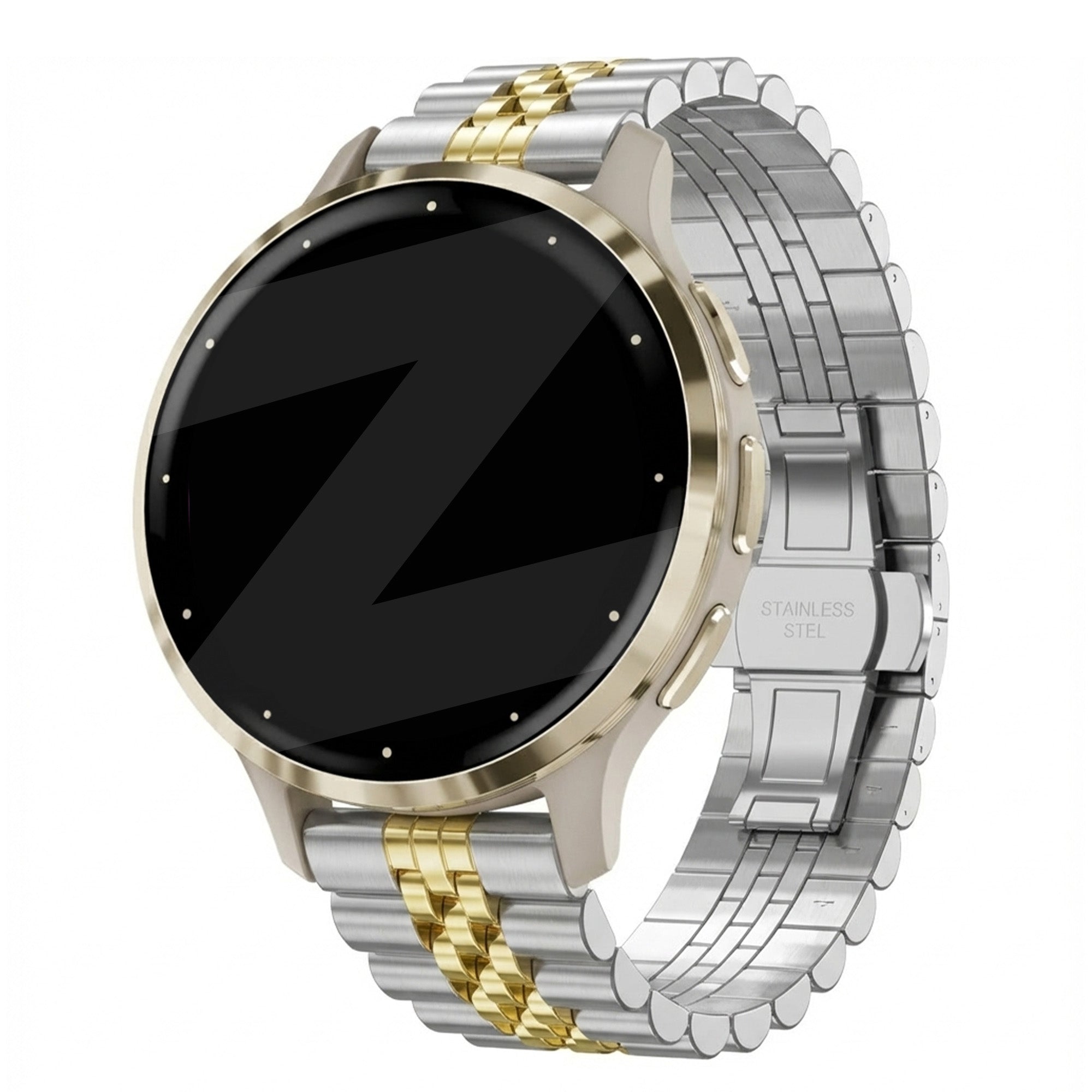 Bandz Garmin Venu 3s Steel Strap 'Jubilee' (Silver/Gold)