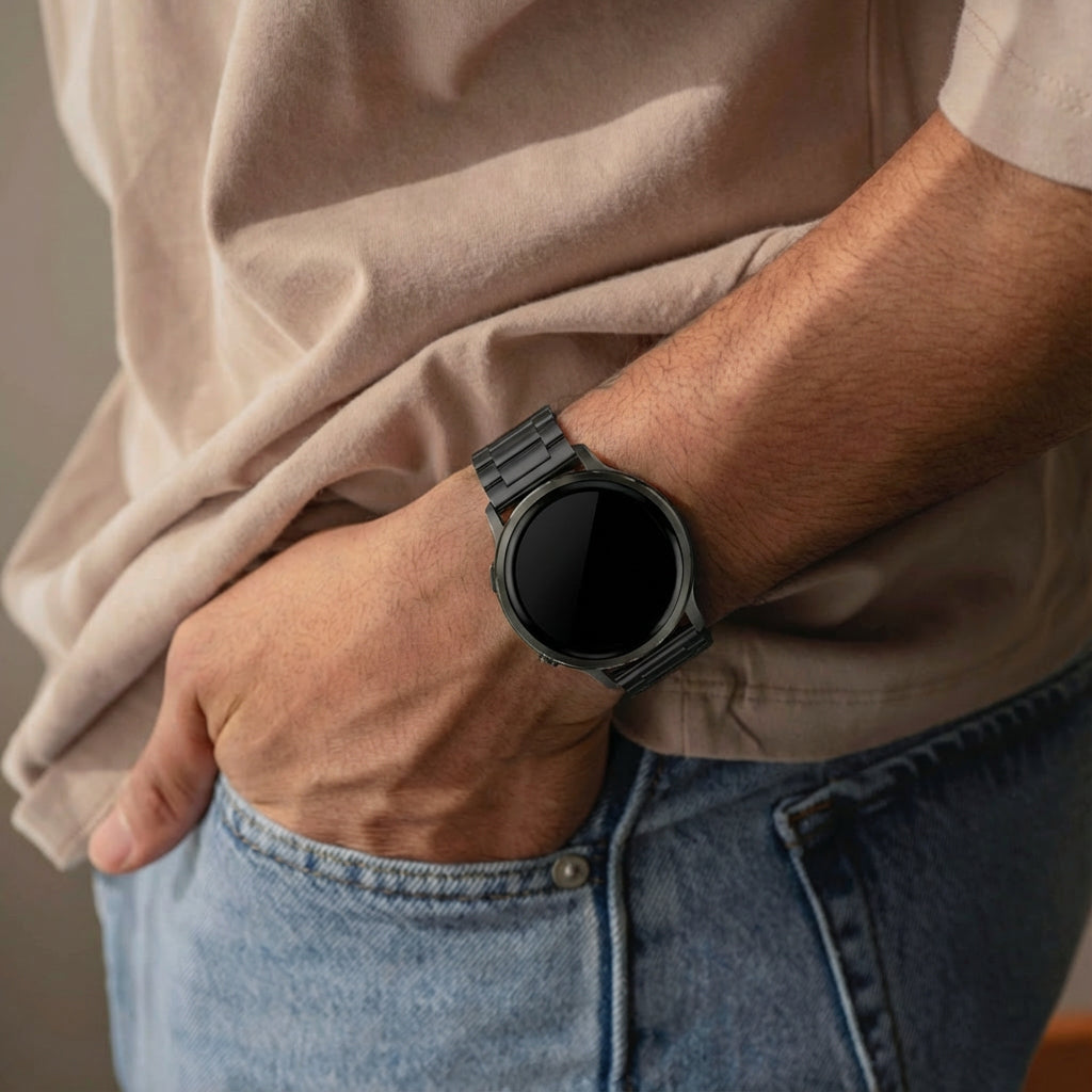 Bandz Garmin Bounce 2 Steel Strap 'Classic' (Black)