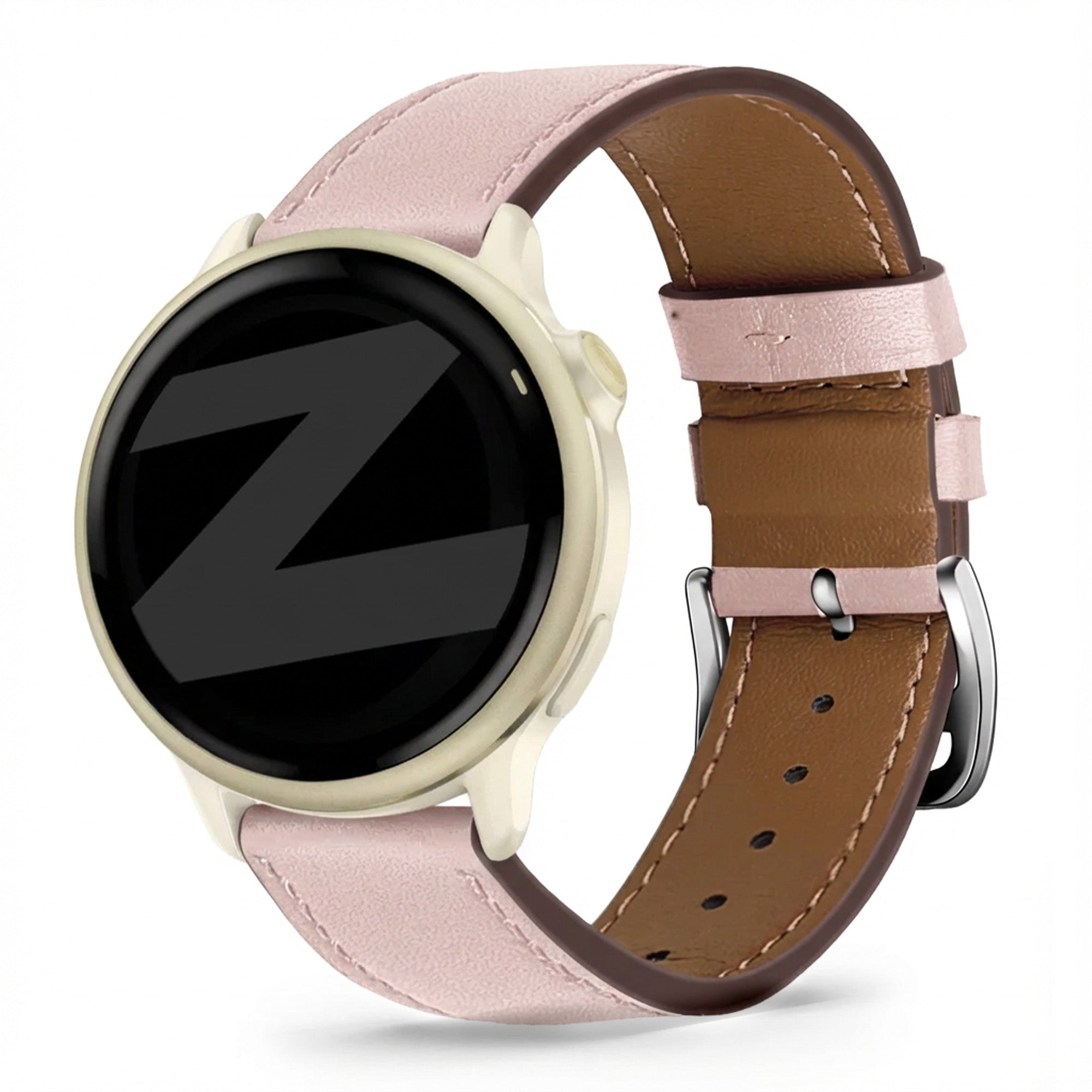 Bandz Garmin Vivoactive 6 Leather Strap 'Deluxe' (Pink)