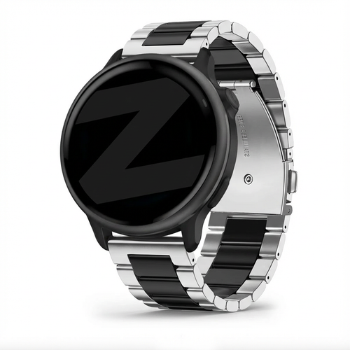Bandz Garmin Vivoactive 6 Steel Strap 'Classic' (Silver/Black)