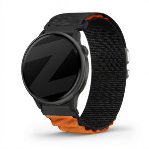 Bandz Garmin Vivoactive 6 Alpine Nylon Strap (Black/Orange)