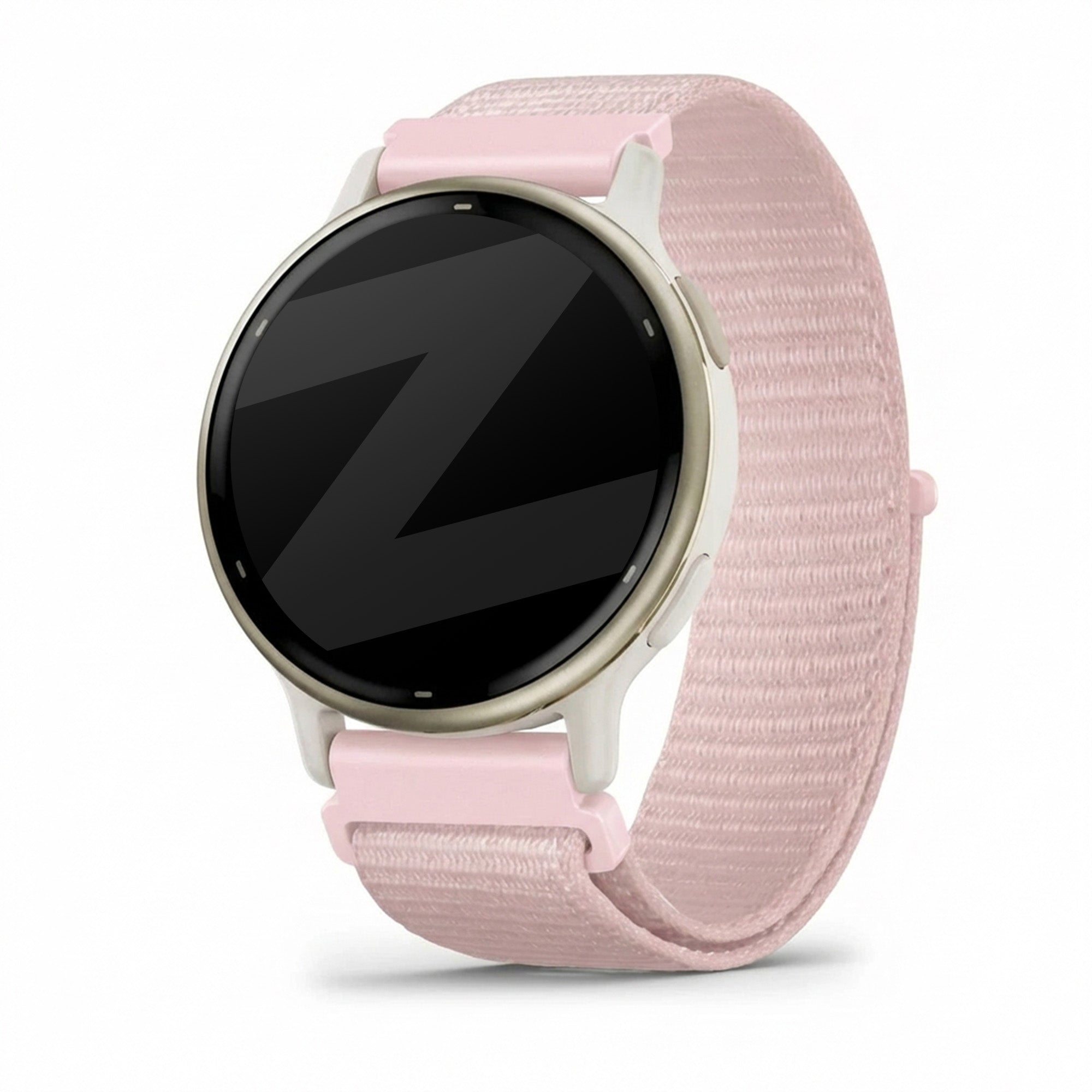 Bandz Garmin Vivoactive 5 Nylon Loop Strap (Light Pink)