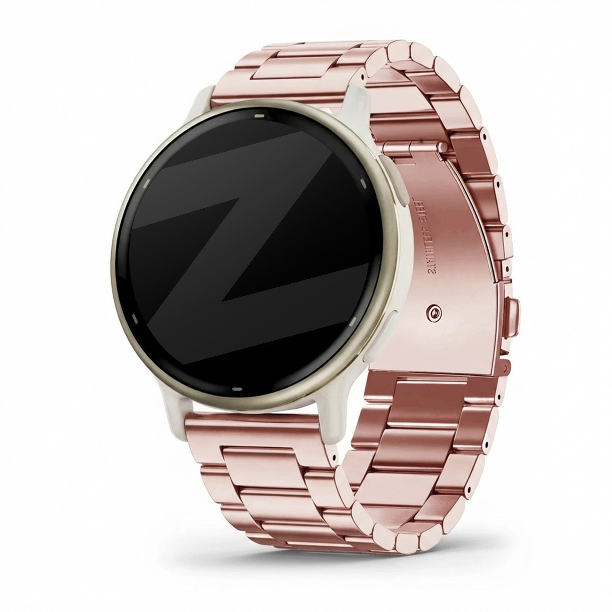 Bandz Garmin Vivoactive 5 Steel Strap 'Classic' (Pink)