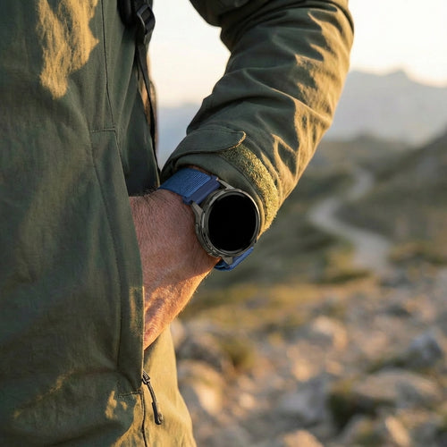 Bandz Garmin Forerunner 245 Alpine Nylon Strap (Blue)