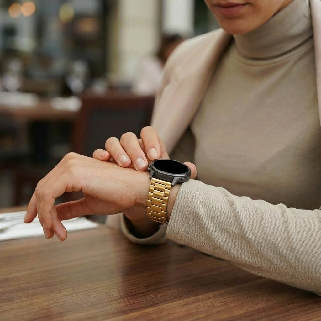 Bandz Garmin Venu 2s Steel Strap 'Classic' (Gold)