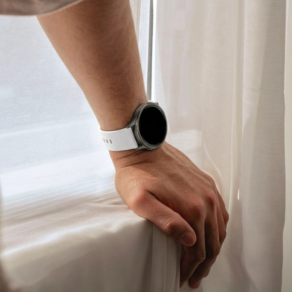 Bandz Garmin Vivoactive 6 Silicone Strap 'Premium' (White)