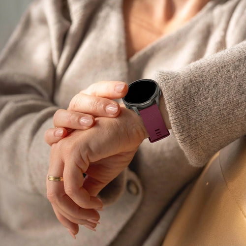 Bandz Garmin Forerunner 245 Silicone Strap 'Premium' (Wine Red)