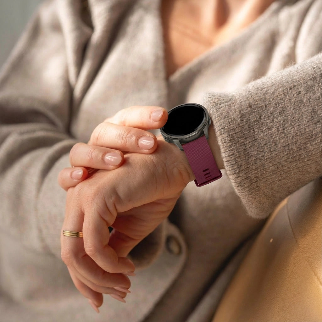 Bandz Garmin Vivoactive 6 Silicone Strap 'Premium' (Wine Red)