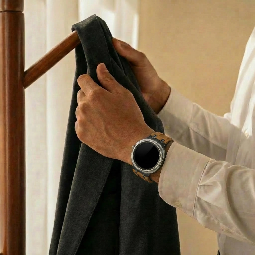 Samsung Galaxy Watch Ultra Solid Leather Strap (Brown)