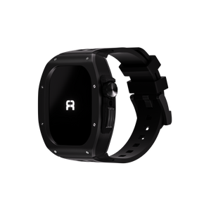 Reqior Apple Watch 45mm Polymer and Metal Case with Rubber Strap (Black)