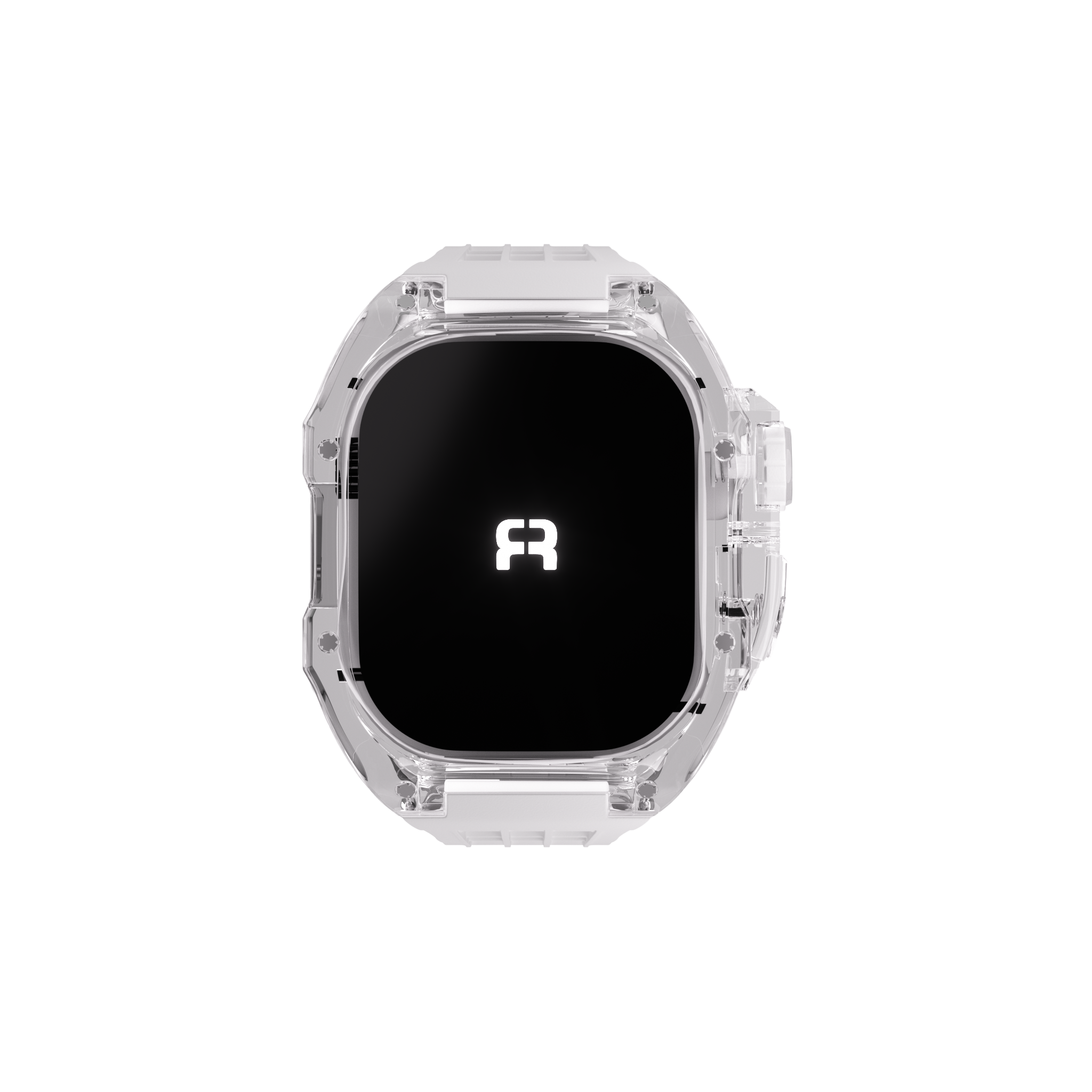 Reqior Apple Watch 45mm Polymer Case with Rubber Strap (Transparent)