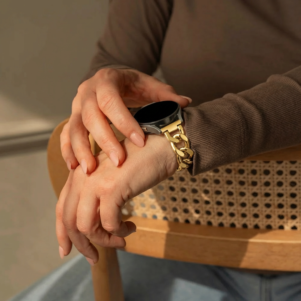 Samsung Galaxy Watch 6 - 40mm Steel Chain Strap (Gold)