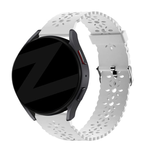 Bandz Actyve Smartwatch 20mm Patterned Silicone Strap (White)