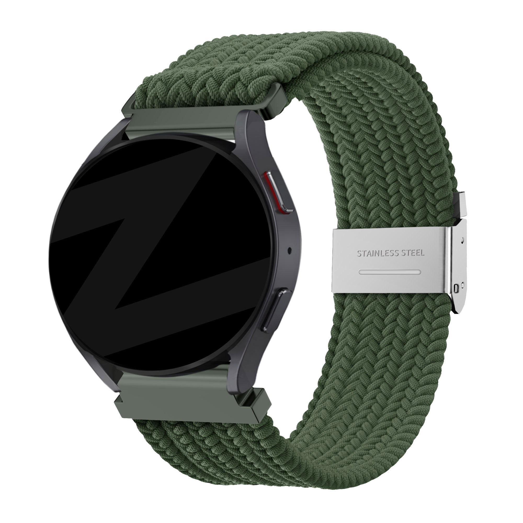 Bandz Garmin Vivoactive 4 Woven Nylon Strap (Olive Green)