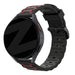 Bandz Polar Grit X Striped Sport Strap (Black/Red)