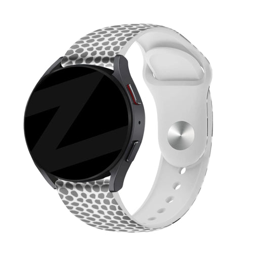 Silicone Patterned Strap, on a watch, 3/4 front view