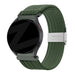 Bandz Amazfit Active 3 Premium Woven Nylon Strap (Olive Green)