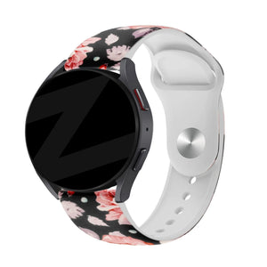 Silicone Patterned Strap, on a watch, 3/4 front view