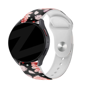 Silicone Patterned Strap, on a watch, 3/4 front view