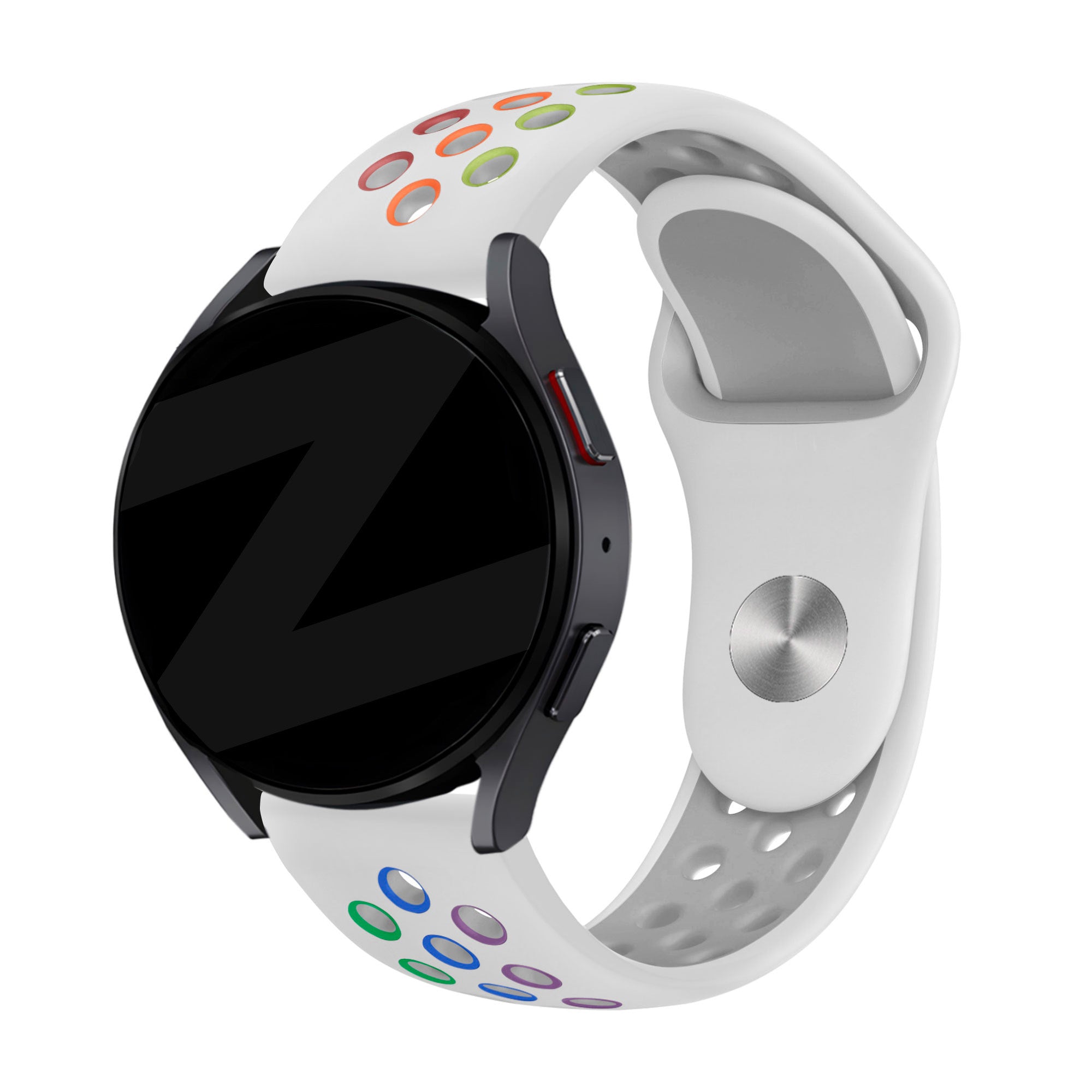 Bandz Amazfit Active 2 Sport Strap 'Deluxe' (White/Colourful)