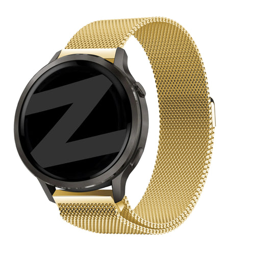 Bandz Garmin Forerunner 170 Milanese Loop Strap (Gold)