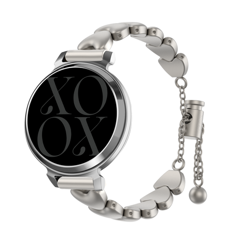 xoxo Wildhearts Pebble Round 2 - 14mm Steel Strap 'Hearts' (Starlight)