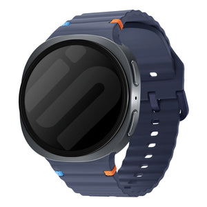 Samsung Galaxy Watch 9 - 40mm Wave Silicone Strap (Dark Blue)