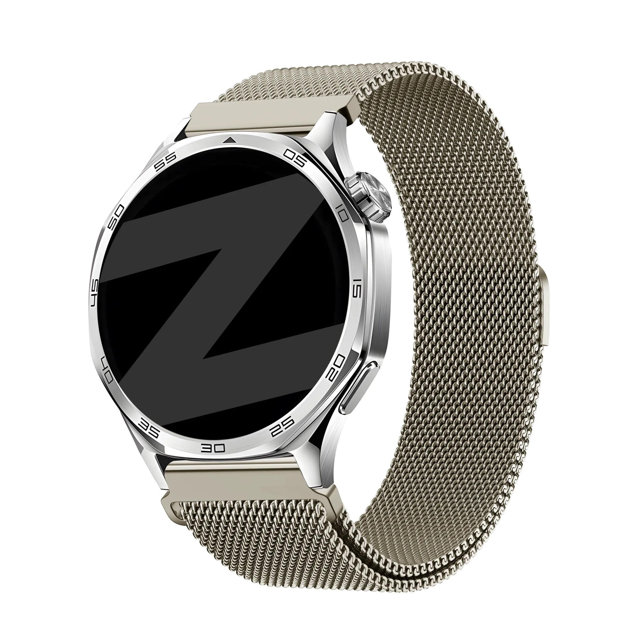 Bandz Polar Vantage M 'One Push' Milanese Strap (Titanium)