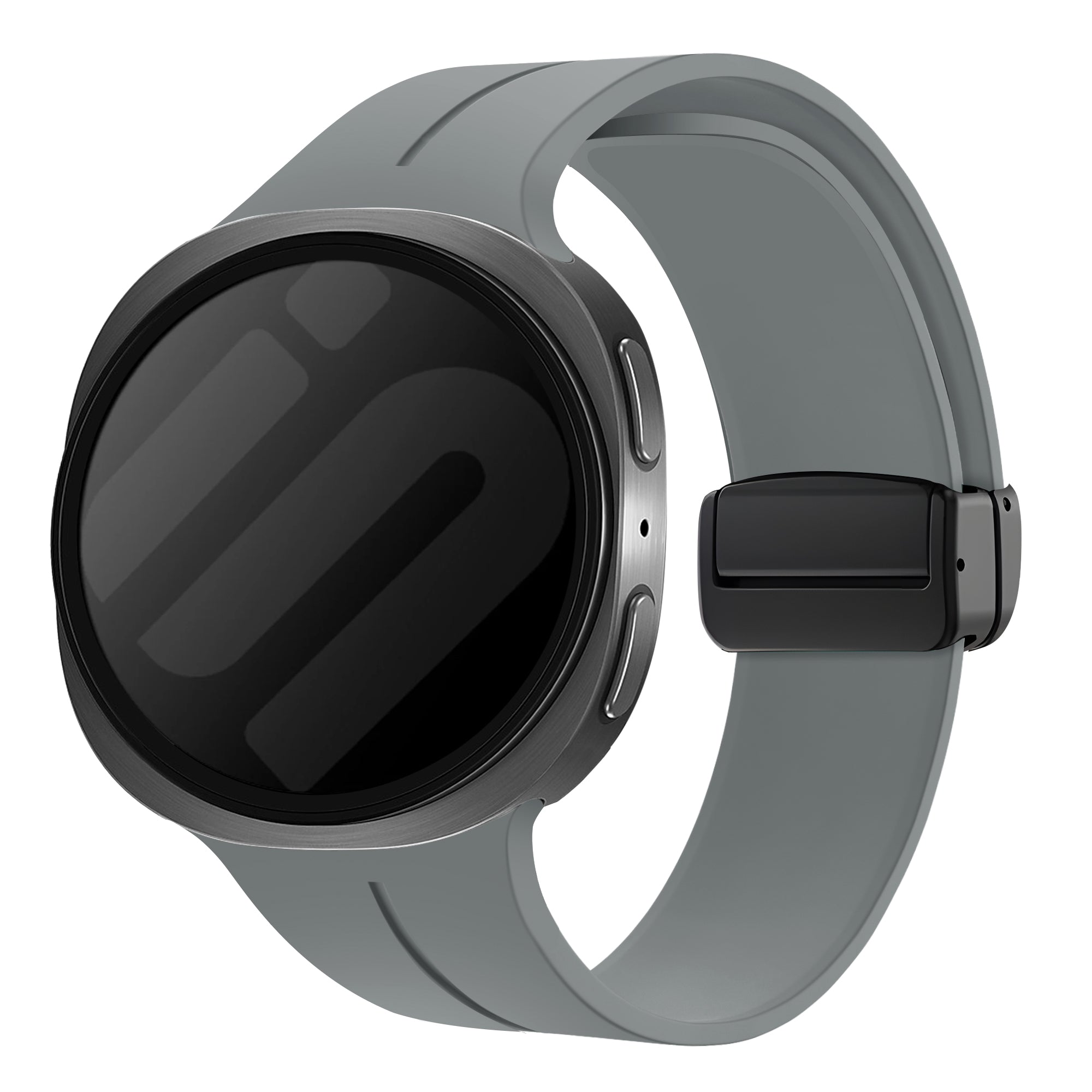 Samsung Galaxy Watch 9 - 40mm D-Buckle Silicone Strap (Dark Grey)
